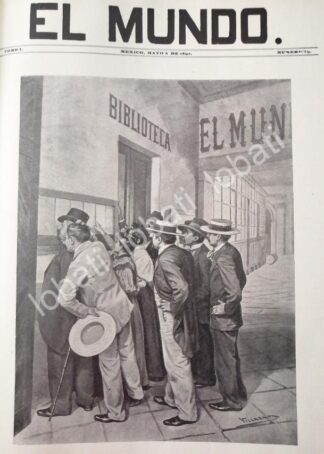 PORTADA ANTIGUA ORIGINAL  1898 LEYENDO TELEGRAMAS. POR: JOSE MARIA VILLASANA