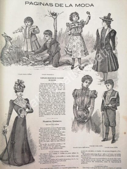 GACETA ANTIGUA. " PAGINAS DE LA MODA " 1898 /15 - Image 2