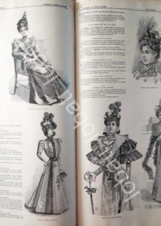 GACETA ANTIGUA. " PAGINAS DE LA MODA " 1898 /15