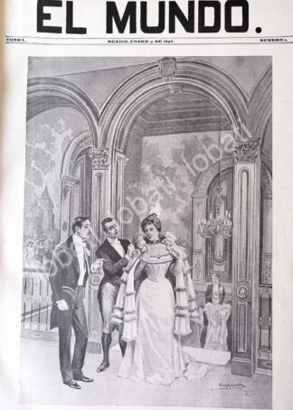 PORTADA ANTIGUA ORIGINAL  1898 ENTRADA AL BAILE. POR: JOSE MARIA VILLASANA