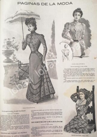 GACETA ANTIGUA. " PAGINAS DE LA MODA " 1898 /16