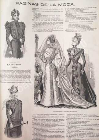 GACETA ANTIGUA. " PAGINAS DE LA MODA " 1898 /17