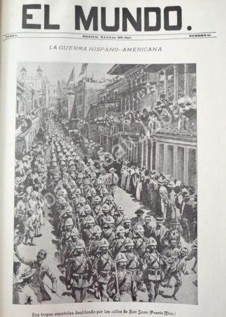 PORTADA ANTIGUA ORIGINAL  1898 ESPAÑA ABANDONA PUERTO RICO. GUERRA HISPANO AMERICANA