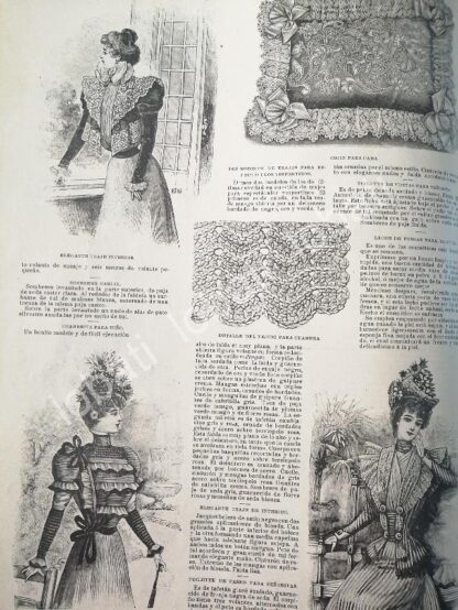 GACETA ANTIGUA. " PAGINAS DE LA MODA " 1898 /18 - Image 3