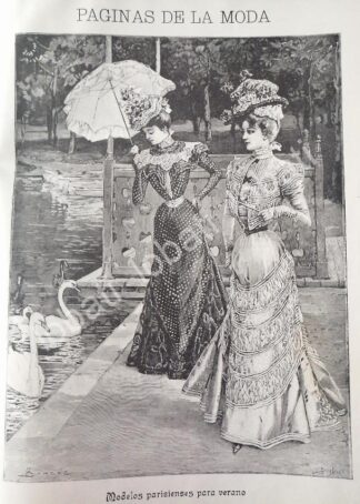 GACETA ANTIGUA. " PAGINAS DE LA MODA " 1898 /19