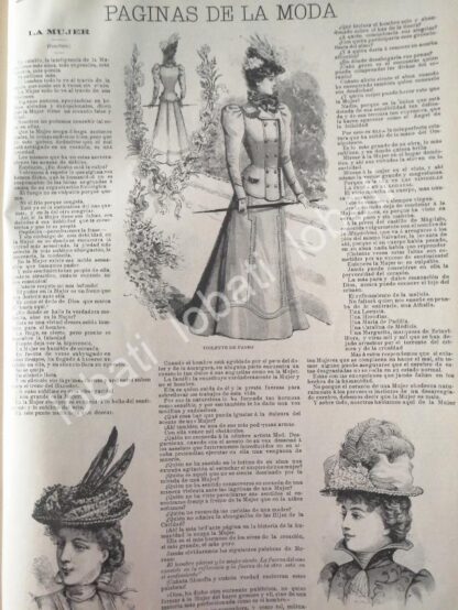 GACETA ANTIGUA. " PAGINAS DE LA MODA " 1898 /20 - Image 2