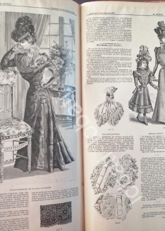 GACETA ANTIGUA. " PAGINAS DE LA MODA " 1898 /20