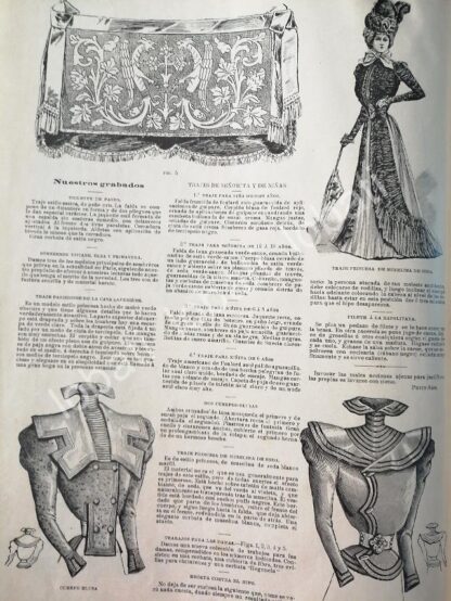 GACETA ANTIGUA. " PAGINAS DE LA MODA " 1898 /20 - Image 4