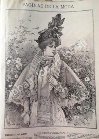 GACETA ANTIGUA. " PAGINAS DE LA MODA " 1898 /21