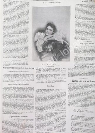 CARTEL ANTIGUO ORIGINAL DE FANNY CAÑEDO BATIZ. DE MAZATLAN, SINALOA 1898 Y MAS NOTAS /ASM