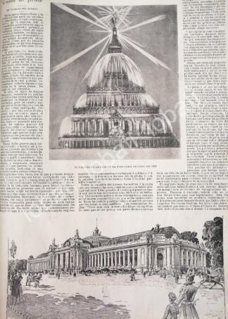 CARTEL ANTIGUO ORIGINAL DE EXPOSICION DE PARIS 1898 Y OTRAS NOTAS
