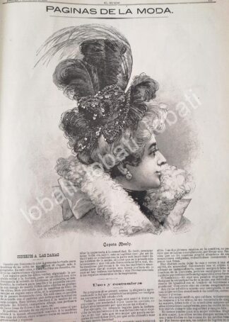 GACETA ANTIGUA PAGINAS DE LA MODA 1898 /4