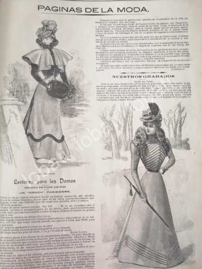 GACETA ANTIGUA 1898 PAGINAS DE LA MODA /5 - Image 2