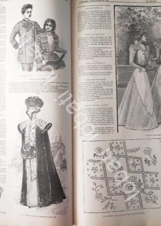 GACETA ANTIGUA 1898 PAGINAS DE LA MODA /5