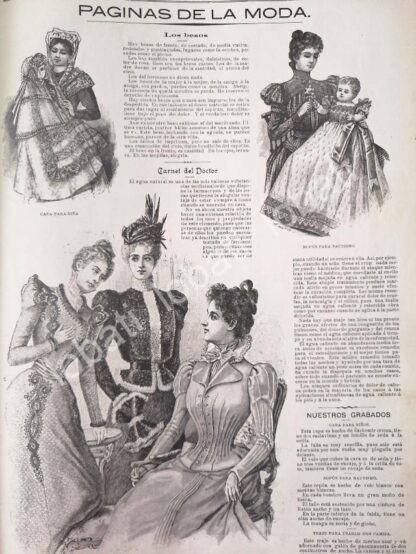 GACETA ANTIGUA 1898 PAGINAS DE LA MODA /7 - Image 2