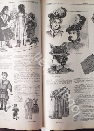 GACETA ANTIGUA 1898 PAGINAS DE LA MODA /7