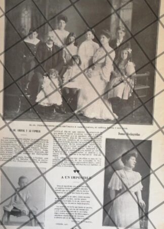 AFICHE ANTIGUO RAMON CORRAL VERDUGO Y FAMILIA 1906