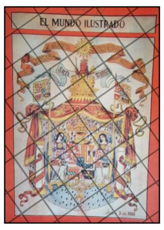 PORTADA ANTIGUA ESCUDO REAL DE ESPAÑA 1906
