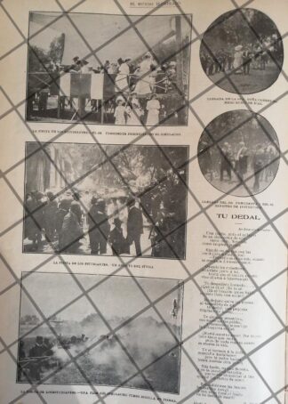 AFICHE ANTIGUO PORFIRIO DIAZ Y ESPOSA EN EL TIVOLI 1906