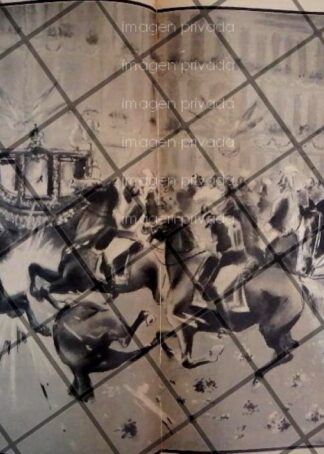 GRABADO ANTIGUO ATENTADO CONTRA REYES DE ESPAÑA 1906