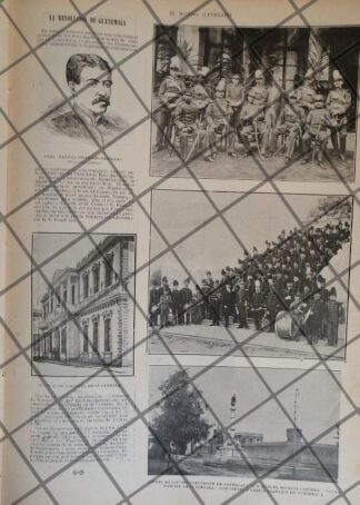 AFICHE ANTIGUO LA REVOLUCION EN GUATEMALA 1906 JUN