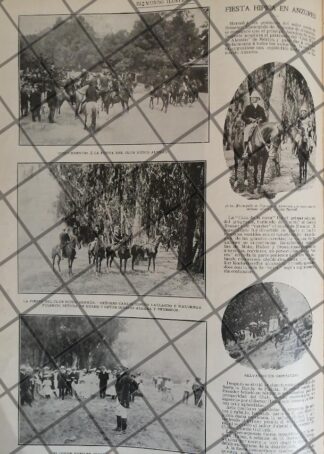 AFICHE ANTIGUO CLUB HIPICO ALEMAN EN ANZURES 1906