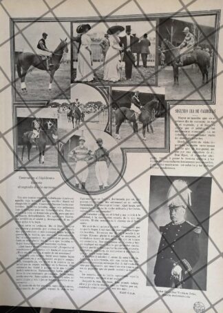 AFICHE ANTIGUO CARRERAS HIPICAS. JOCKEY CLUB 1911