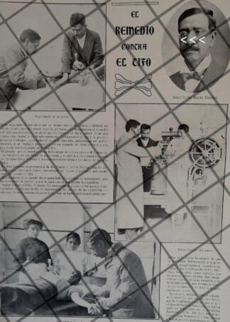 AFICHE ANTIGUO BENITO SANCHEZ DESCUBRE VACUNA TIFO ?