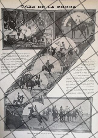 AFICHE ANTIGUO FIESTA EN EL CLUB HIPICO FRANCES 1911