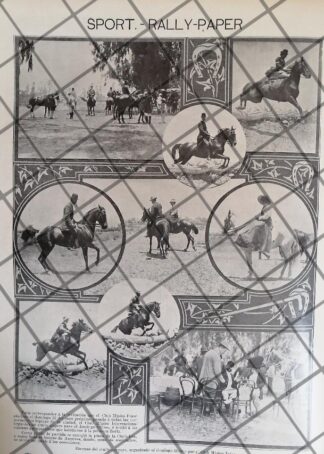 AFICHE ANTIGUO COMPETENCIA CLUB HIPICO FRANCES 1911
