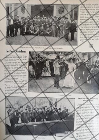 AFICHE ANTIGUO FIESTAS EN EL PARQUE ESPAÑOL D.F 1911