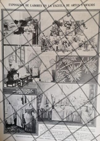AFICHE ANTIGUO EXPOSICION ESCUELA DE ARTES Y OFICIOS 1911
