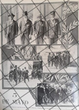 AFICHE ANTIGUO 1911 VETERANOS DE LA BATALLA DEL 5 DE MAYO