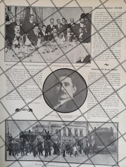 AFICHE ANTIGUO MUERE JOSE MADRIZ RDZ. 1911 Y MAS NOTAS