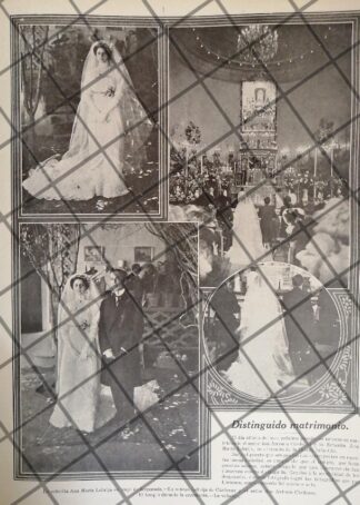 AFICHE ANTIGUO BODA. CARDENAS LEBRIJA 1911