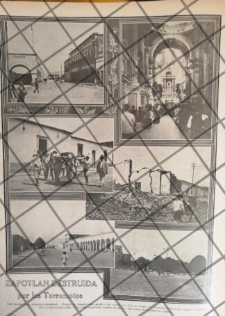 AFICHE ANTIGUO TERREMOTO EN ZAPOTLAN DE 1911