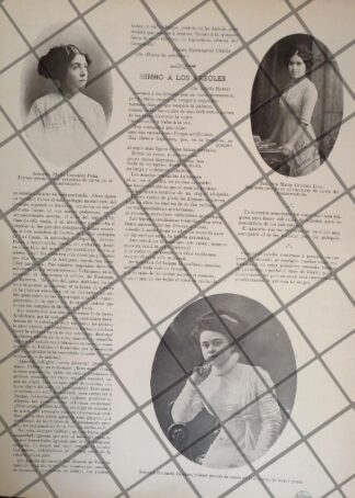AFICHE ANTIGUO ALUMNAS DEL CONSERVATORIO 1911 CANTANTES