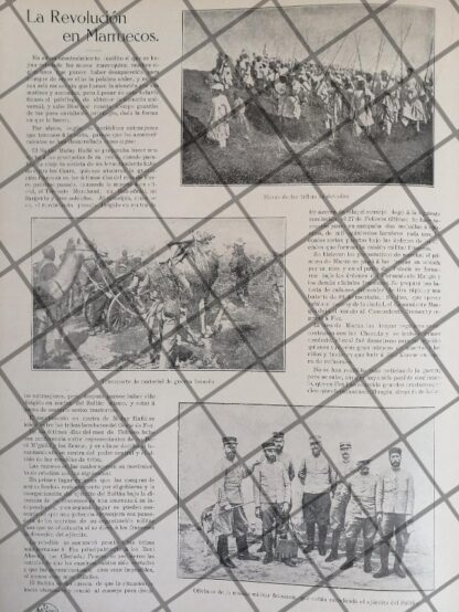 AFICHE ANTIGUO LA REVOLUCION EN MARRUECOS 1911 - Image 2