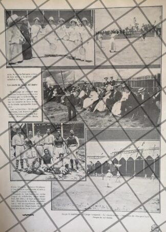 AFICHE ANTIGUO TORNEO DE TENIS EN EL CLUB JUNIOR 1911