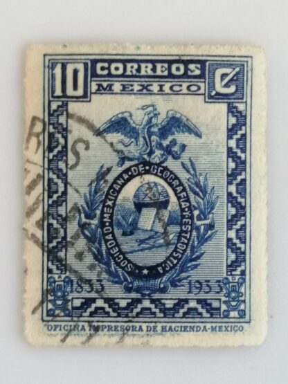 ESTAMPILLA POSTAL ANTIGUA 1933 SOCIEDAD DE ESTADISTICA - Image 2