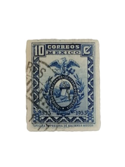 ESTAMPILLA POSTAL ANTIGUA 1933 SOCIEDAD DE ESTADISTICA