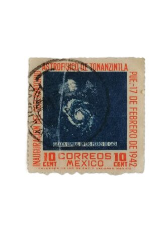 ESTAMPILLA ANTIGUA. INAUGURACION OBSERVATORIO DE ASTROFISICA DE TONANZINTLA 1942