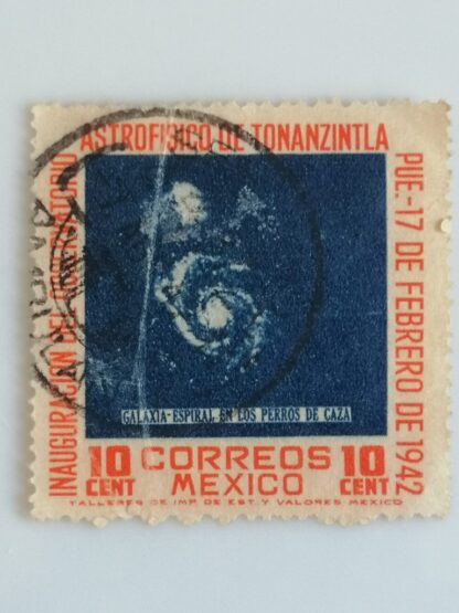 ESTAMPILLA ANTIGUA. INAUGURACION OBSERVATORIO DE ASTROFISICA DE TONANZINTLA 1942 - Image 3
