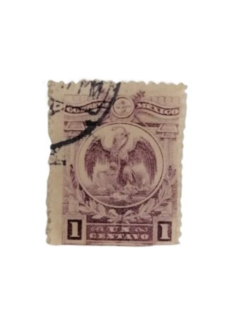 ESTAMPILLA POSTAL ANTIGUA 1915 A57. AGUILA. C. VIOLETA 1CENTAVO