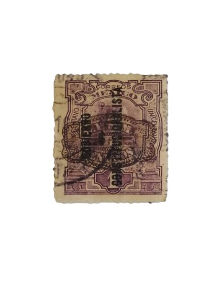 ESTAMPILLA ANTIGUA. 1910 JOSEFA ORTIZ. EJ. CONSTITUCIONALISTA DOBLE SELLO