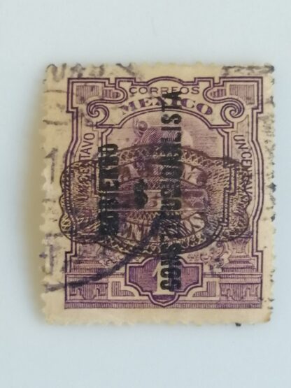 ESTAMPILLA ANTIGUA. 1910 JOSEFA ORTIZ. EJ. CONSTITUCIONALISTA DOBLE SELLO - Image 3