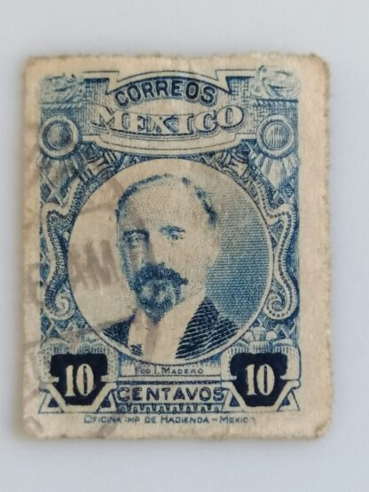 ESTAMPILLA POSTAL ANTIGUA. FRANCISCO I MADERO. 1917 -614 A73 - Image 2