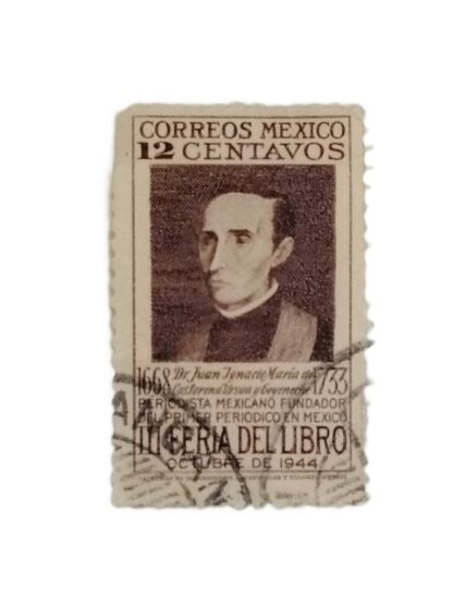 ESTAMPILLA POSTAL ANTIGUA. TERCERA FERIA DEL LIBRO 1944