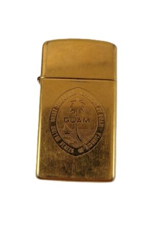 Encendedor retro Zippo E VIII. 1992 Isla de Guam sin chispa.