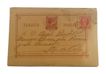 Tarjeta Postal Antigua 1879 Cuba *r - Image 2